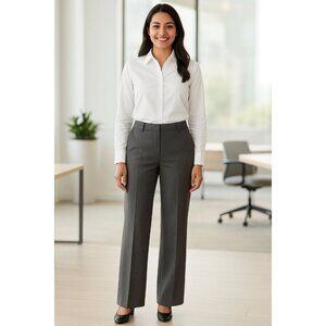 Studio 1940 The Megan Fit Gray Dress Pants Size 16 Stretch Straight Leg NWT